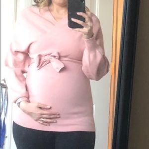 Maternity wrap pull over